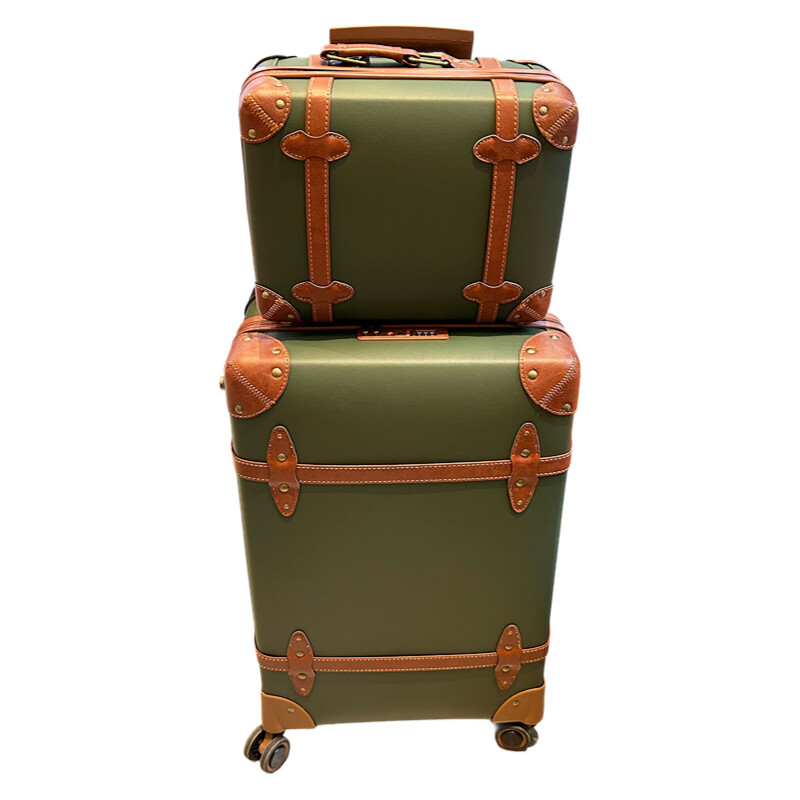 Retro Vintage Trunk Suitcase - Valigia vintage in pelle PU per