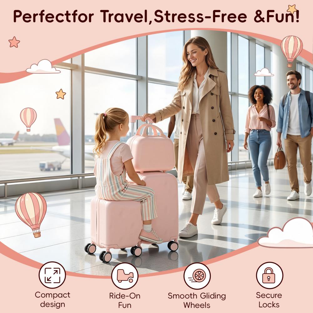 Kids Ride On Suitcase Scooter - Divertente monopattino da 20 pollici, ideale