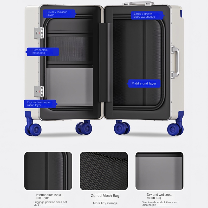 Bagaglio con apertura frontale - Aluminum Frame Carry On Luggage recensione e prezzo