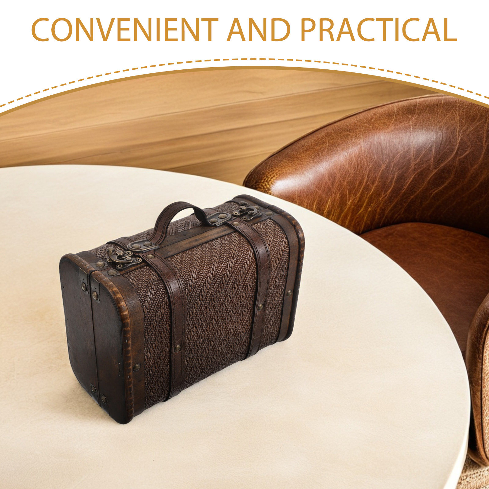 Valigia Vintage in Legno, Scat - Retro Vintage Trunk Suitcase recensione e prezzo