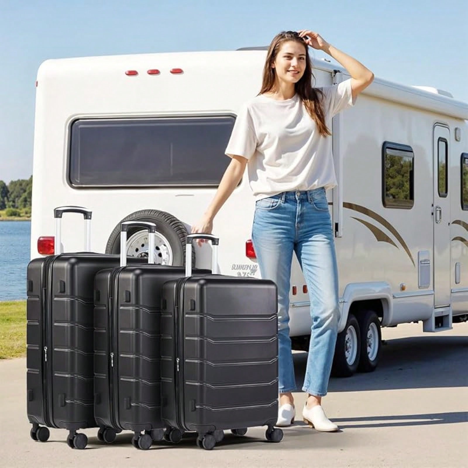 Set di 3 Valigie Rigide, Bagag - Expandable Hard Shell Luggage Set recensione e prezzo