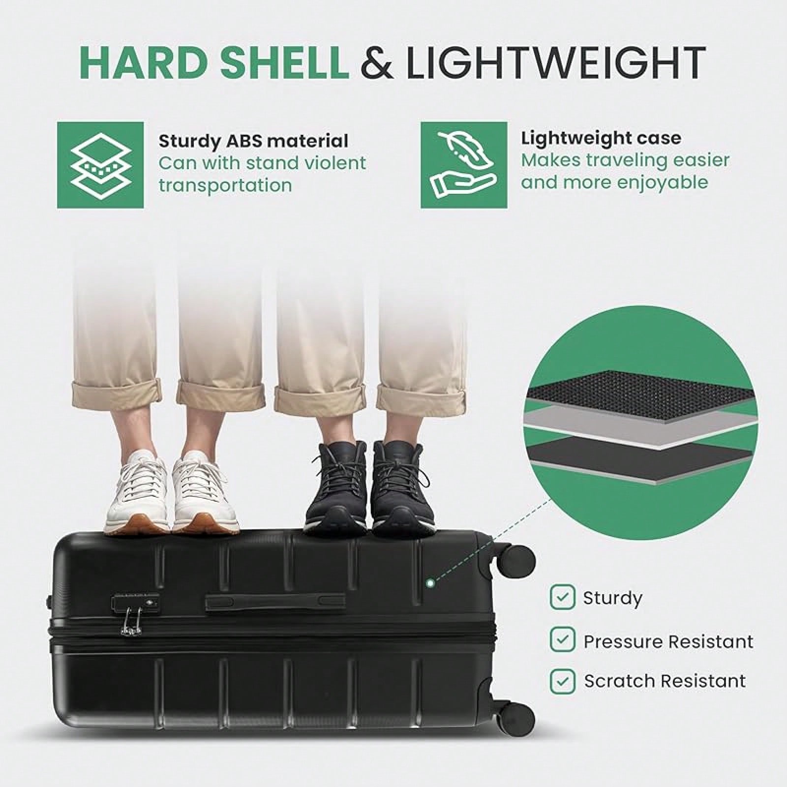 Set di 3 Valigie Rigide, Bagag - Expandable Hard Shell Luggage Set recensione e prezzo