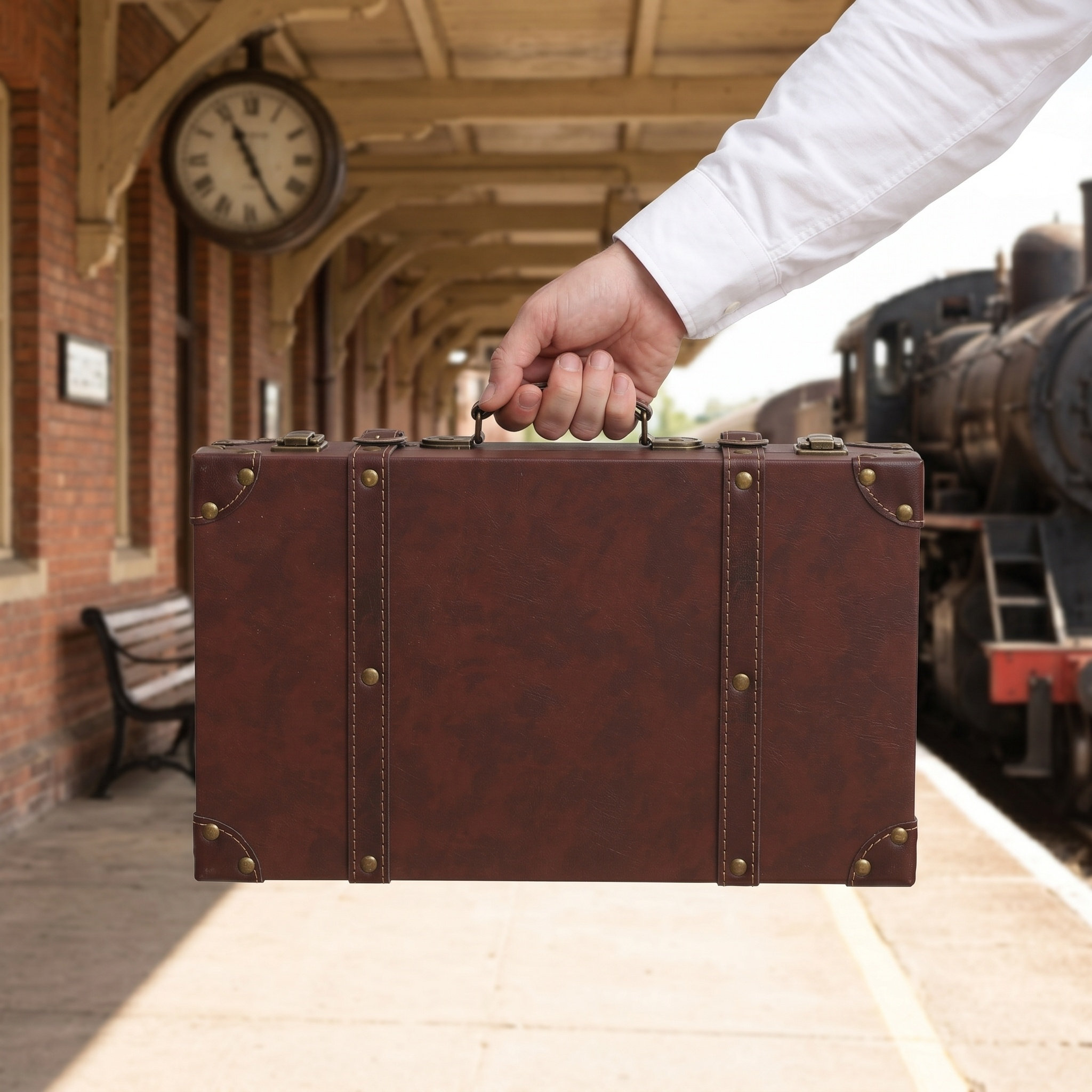 Valigia retrò vintage, scatola - Retro Vintage Trunk Suitcase recensione e prezzo