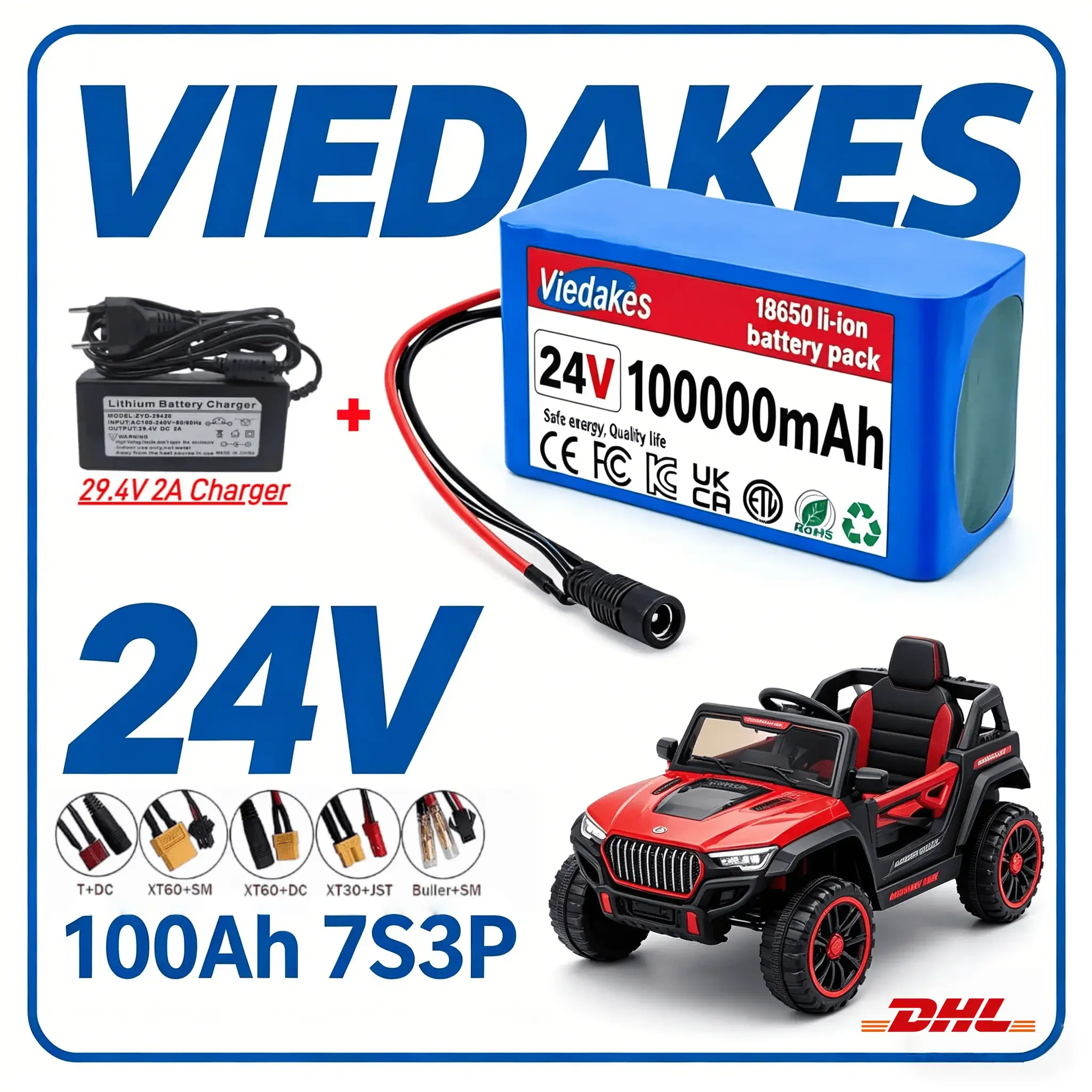 ✈️ ✈️ VIEDAKES Batteria 24V 40 - Kids Ride On Suitcase Scooter recensione e prezzo