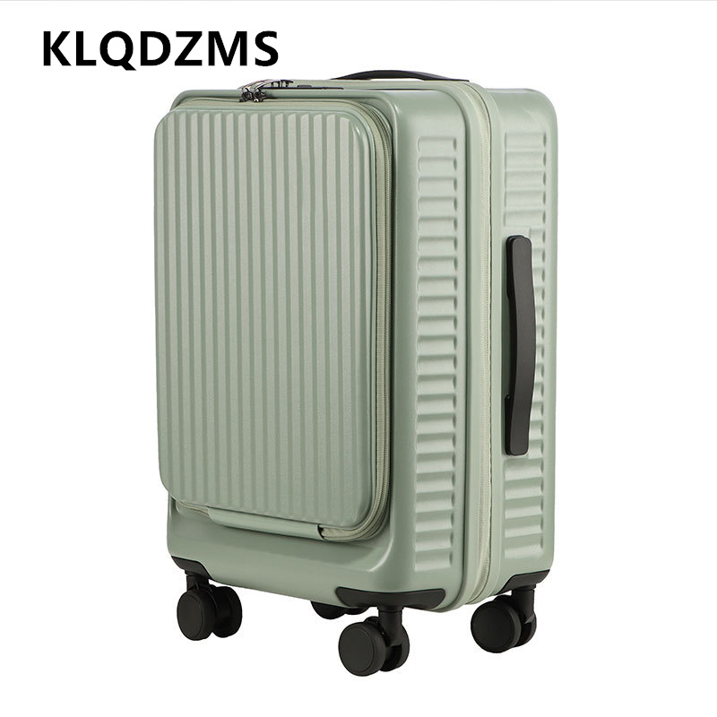 KLQDZMS Valigia Trolley di Gra - Front Opening Laptop Luggage 24 Inch recensione e prezzo